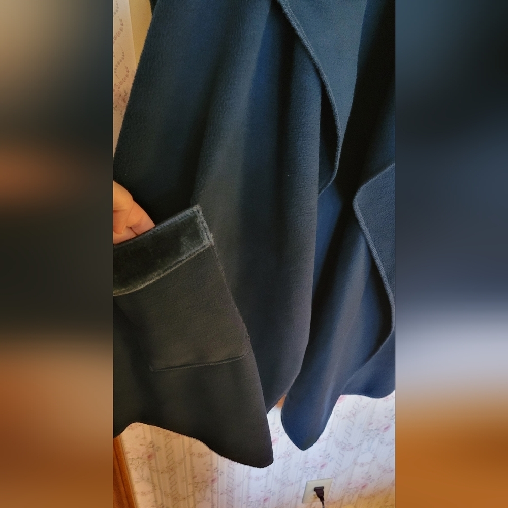 Le Moda Dark Teal Fleece Vest w Fur Collar & Pockets XL-XXL - Picture 2 of 4